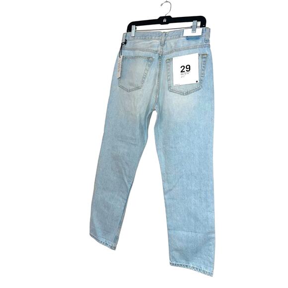 Re/Done Double Yoke Classic High Rise Straight Leg Denim Jean size 29 NWT - Picture 4 of 14